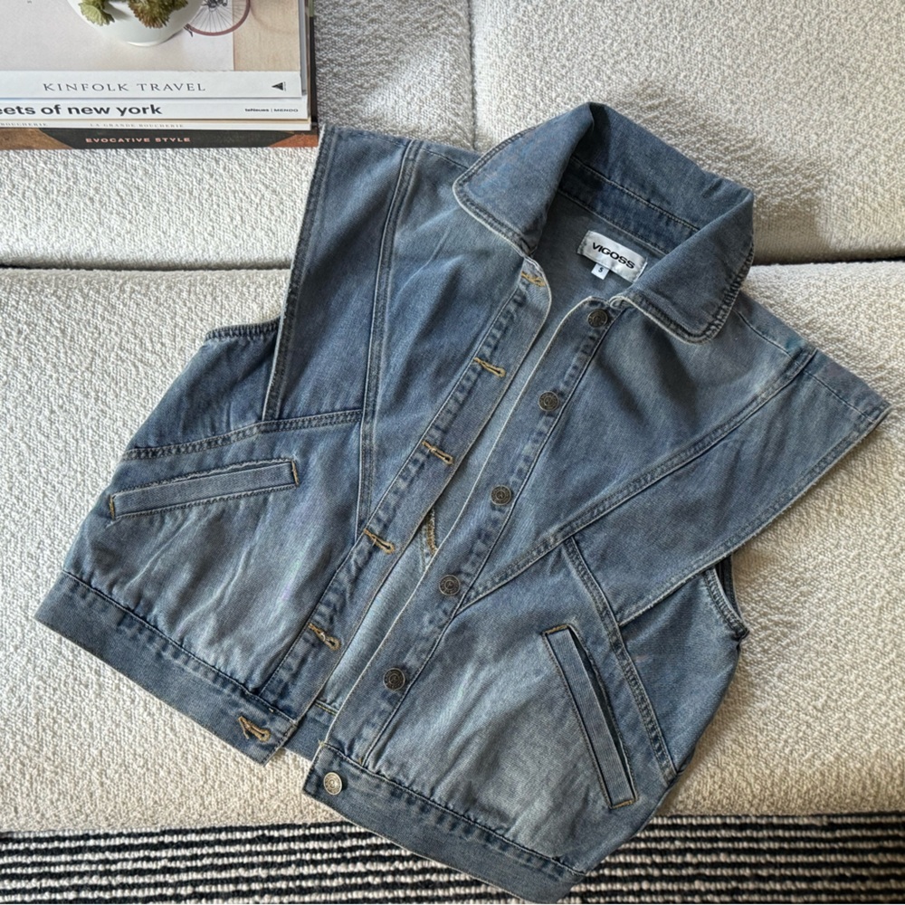 Vigoss Light Blue Denim Vest
